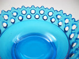 Plum glass light blue bowl - O'Rourke crystal awards & gifts abp cut glass