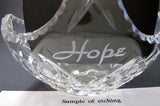 Crystal Large Hand Cut Flower Basket - O'Rourke crystal awards & gifts abp cut glass