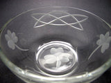 Hand cut glass celtic and shamrock sm. bowl - O'Rourke crystal awards & gifts abp cut glass