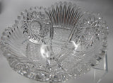 American Brilliant Period Cut Glass  ABP  Antique 7" bowl Made in USA - O'Rourke crystal awards & gifts abp cut glass