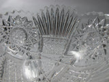 American Brilliant Period Cut Glass  ABP  Antique 7" bowl Made in USA - O'Rourke crystal awards & gifts abp cut glass