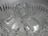 American Brilliant Period Cut Glass  ABP  Antique 7" bowl Made in USA - O'Rourke crystal awards & gifts abp cut glass