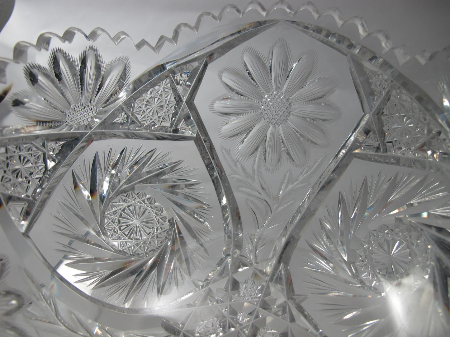 Anderson? American Brilliant Period Cut Glass  ABP  Antique 8" bowl - O'Rourke crystal awards & gifts abp cut glass