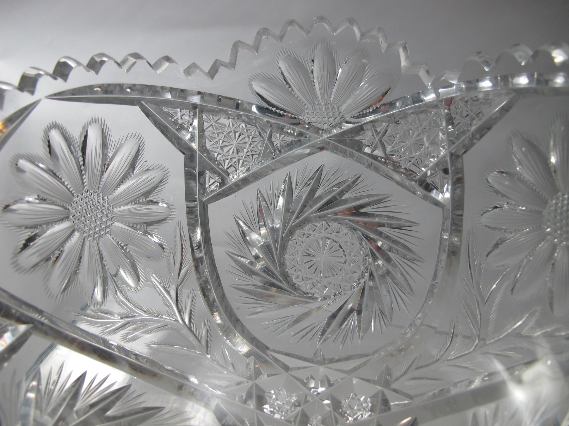 Anderson? American Brilliant Period Cut Glass  ABP  Antique 8" bowl - O'Rourke crystal awards & gifts abp cut glass
