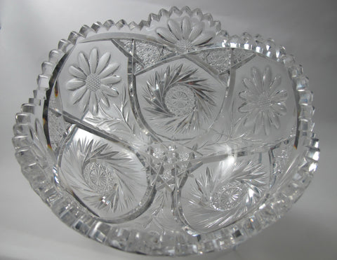 Anderson? American Brilliant Period Cut Glass  ABP  Antique 8" bowl - O'Rourke crystal awards & gifts abp cut glass