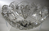 Oasis Anderson American Brilliant Period Cut Glass  ABP  Antique 8" bowl Made in USA - O'Rourke crystal awards & gifts abp cut glass