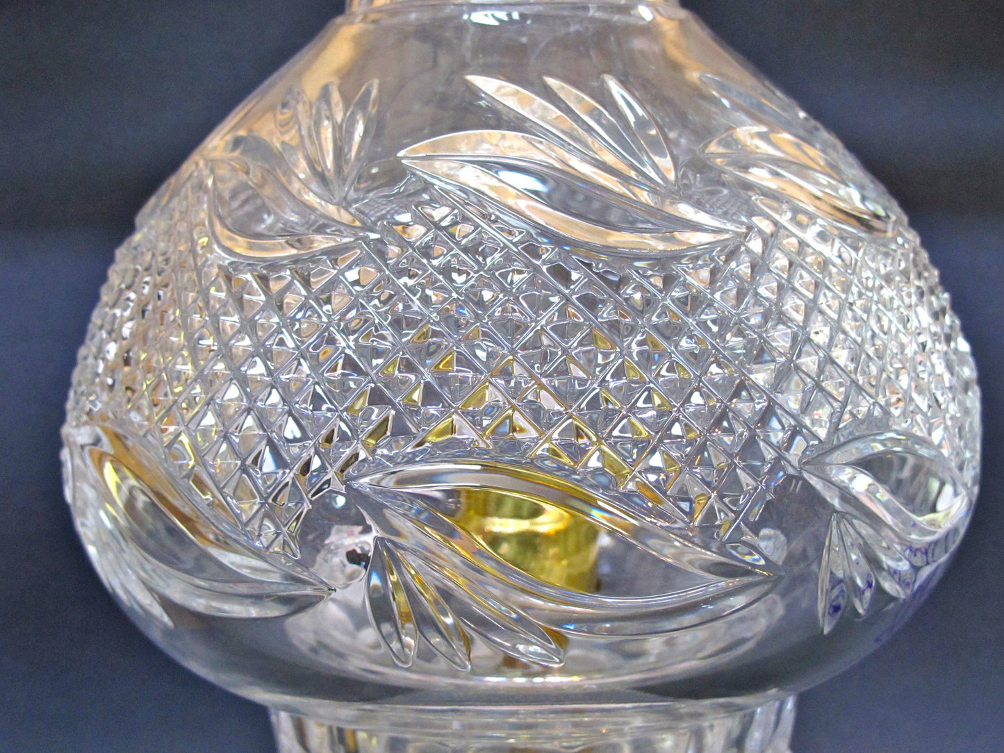 Cut glass lamp crystal 2 part - O'Rourke crystal awards & gifts abp cut glass