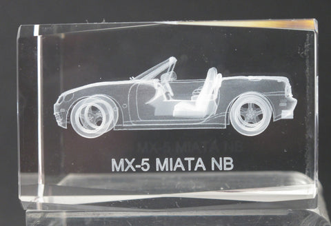 MX-5 MIATA NB glass paperweight, Great gift - O'Rourke crystal awards & gifts abp cut glass