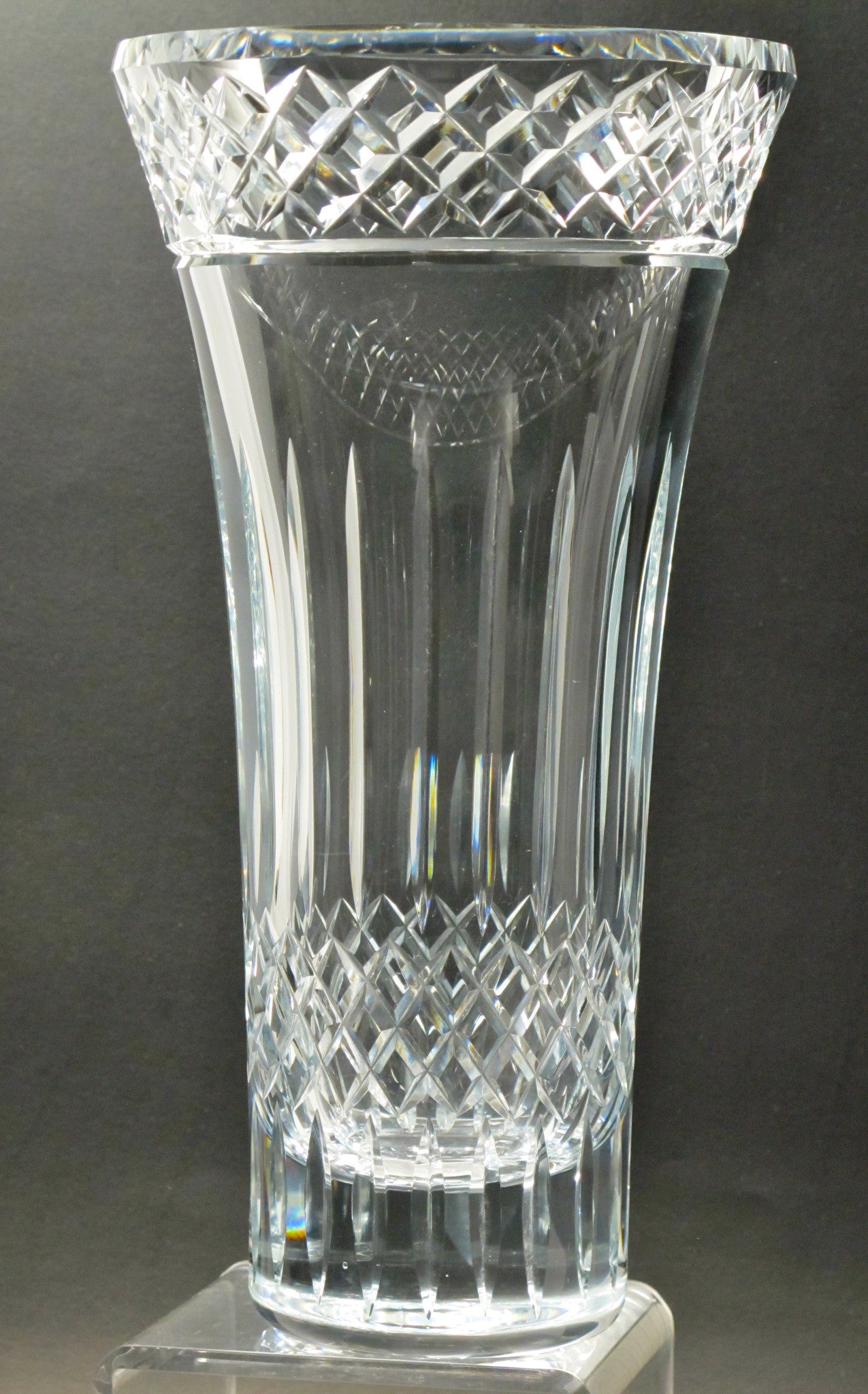 Hand cut crystal vase ideal for awards Custom - O'Rourke crystal awards & gifts abp cut glass