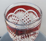 Ruby to clear cut glass chalice - O'Rourke crystal awards & gifts abp cut glass