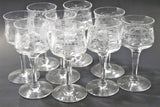 Needle etched  liquor Glass Antique hand blown - O'Rourke crystal awards & gifts abp cut glass