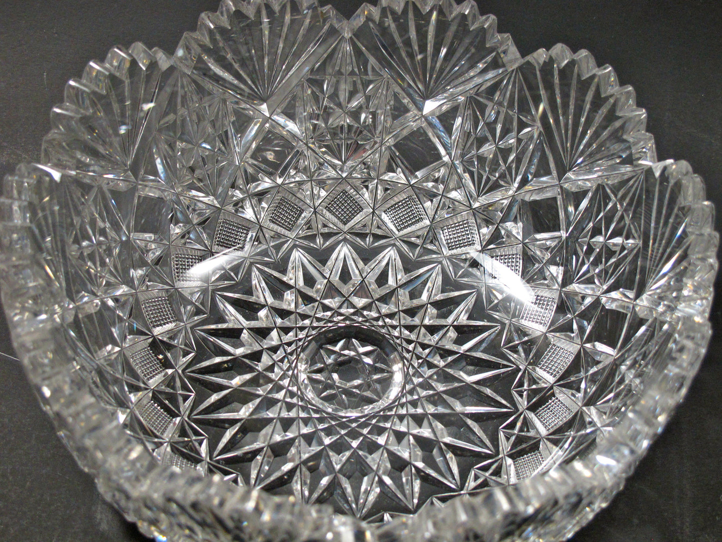 Cut glass ABP bowl blown blank Antique - O'Rourke crystal awards & gifts abp cut glass