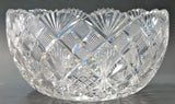 ABP cut glass square bowl American brilliant period 1886 -1915 - O'Rourke crystal awards & gifts abp cut glass