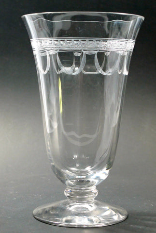 Needle etched glass beverage stemware Bryce ?  antique - O'Rourke crystal awards & gifts abp cut glass