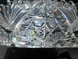 ABP American Brilliant Period Cut Glass crimped tray Antique - O'Rourke crystal awards & gifts abp cut glass