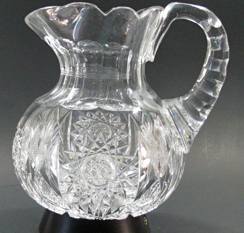 Pitcher American Brilliant Period Cut Glass Antique - O'Rourke crystal awards & gifts abp cut glass