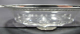 Sterling silver rim Cut Glass dish Antique - O'Rourke crystal awards & gifts abp cut glass