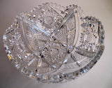 American Brilliant Period hand Cut Glass bowl hobstar - O'Rourke crystal awards & gifts abp cut glass