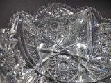 American Brilliant Period hand Cut Glass bowl hobstar - O'Rourke crystal awards & gifts abp cut glass