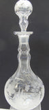 Hand copper wheel engraved decanter antique - O'Rourke crystal awards & gifts abp cut glass