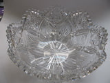 American Brilliant Period hand Cut Glass mouth blown bowl abp  10" - O'Rourke crystal awards & gifts abp cut glass