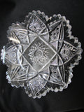 American Brilliant Period Cut Glass dish Antique - O'Rourke crystal awards & gifts abp cut glass