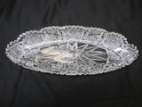 P& B Signed American Brilliant Period Hand Cut Antique Crystal dish - O'Rourke crystal awards & gifts abp cut glass