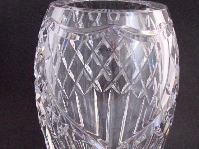Hand Cut 24% lead crystal  large vase with space for etching 9.25 lb Award - O'Rourke crystal awards & gifts abp cut glass
