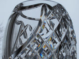 Hand Cut 24% lead crystal  large vase with space for etching 9.25 lb Award - O'Rourke crystal awards & gifts abp cut glass