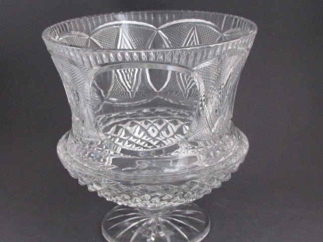 Hand Cut 24% lead crystal  large vase / bowl with space for etching 12.75 lb  Award - O'Rourke crystal awards & gifts abp cut glass