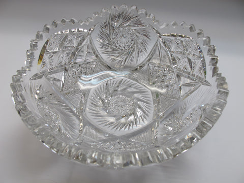 ABP Hand Cut glass bowl BUZZSTAR Antique - O'Rourke crystal awards & gifts abp cut glass