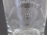 celtic / shamrock DOR glass 13 oz, St Patricks day gift, Ireland - O'Rourke crystal awards & gifts abp cut glass