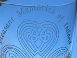 celtic / shamrock DOR glass 13 oz, St Patricks day gift, Ireland - O'Rourke crystal awards & gifts abp cut glass