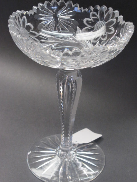 Cut Glass compote Antique buttrefly abp - O'Rourke crystal awards & gifts abp cut glass