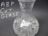 ABP Carafe American Brilliant Period hand Cut Glass block diamond - O'Rourke crystal awards & gifts abp cut glass