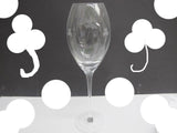 4 wine glasses hand cut Shamrock - O'Rourke crystal awards & gifts abp cut glass