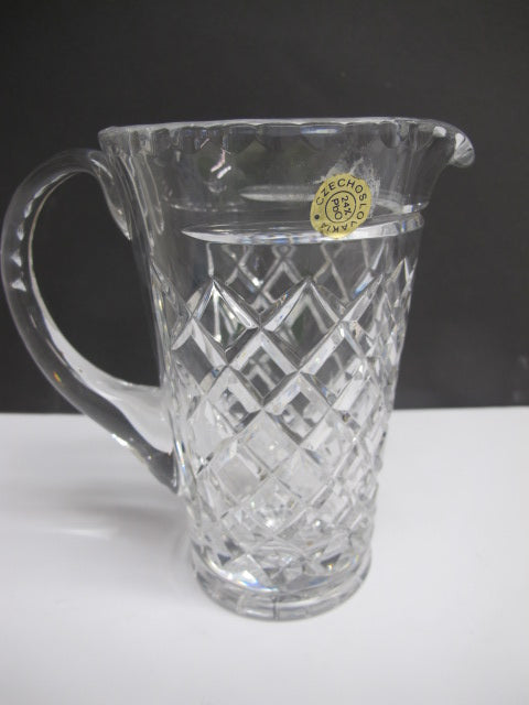 Cut glass Pitcher czechoslovakia lead crystal - O'Rourke crystal awards & gifts abp cut glass