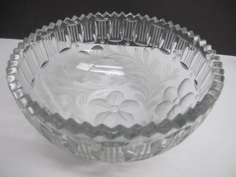 ABP cut glass bowl American brilliant blown blank intaglio - O'Rourke crystal awards & gifts abp cut glass