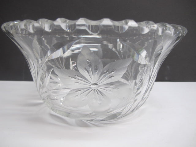 ABP cut glass bowl American brilliant blown blank intaglio butterfly - O'Rourke crystal awards & gifts abp cut glass