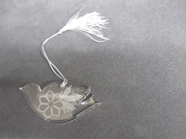 Christmas Glass ornament dove - O'Rourke crystal awards & gifts abp cut glass