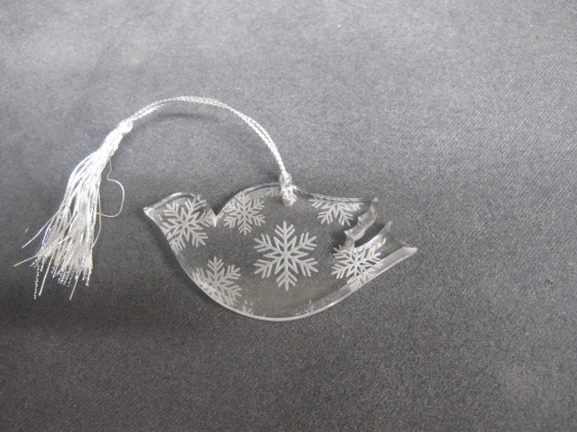 Christmas Glass ornament dove - O'Rourke crystal awards & gifts abp cut glass