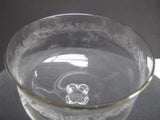 Lenox Moonspun Platinum Crystal dessert Made in USA Mt Pleasant PA mouth blown - O'Rourke crystal awards & gifts abp cut glass