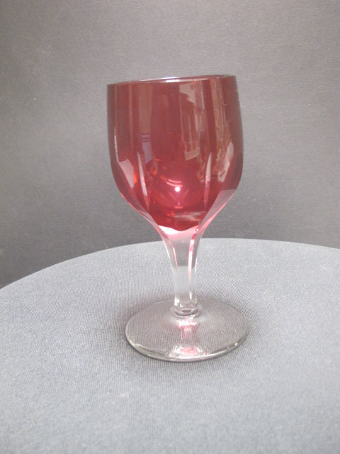 Cranberry Fluted Clear Stemware - O'Rourke crystal awards & gifts abp cut glass