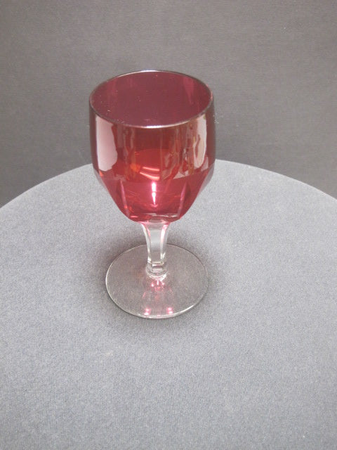 Cranberry Fluted Clear Stemware - O'Rourke crystal awards & gifts abp cut glass