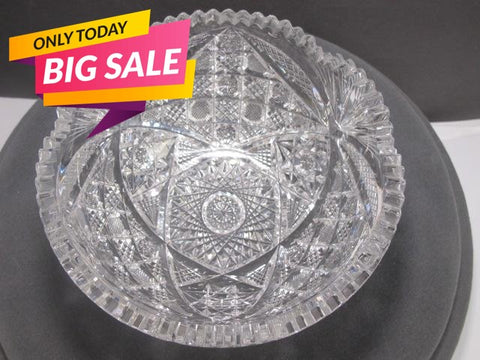 American Brilliant Period cut glass bowl - O'Rourke crystal awards & gifts abp cut glass