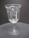 Signed Hawkes ABP wine American Brilliant Period hand Cut Glass Monogramed