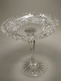 American Brilliant Period Cut Glass compote tear drop stem