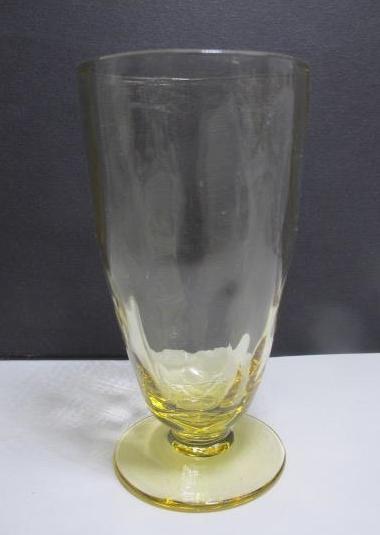Bryce amber optic footed glass