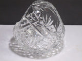 Hand cut glass basket Poland