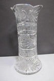 ABP cut glass vase Greek key antique